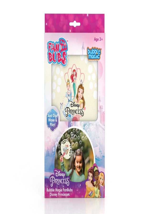 Bubble Magic FanBubs Disney Princesses Theme|Thick Viscous Concentrate Solution Pouches With HandFan|Just Dip,Wave& Play|Bubble Maker|Birthday&Return Gifts For Kids 3+|Outdoor Indoor Toy|Made In India - Image 1
